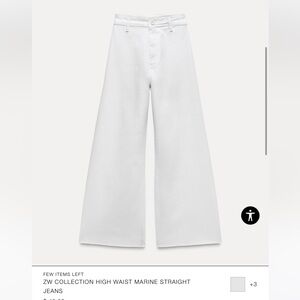 ZARA High Waisted Marine Straight Jeans